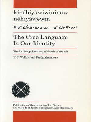 cover image of The Cree Language is Our Identity